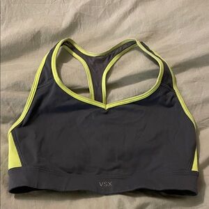 VSX Gray and Neon green/yellow Sports Bra